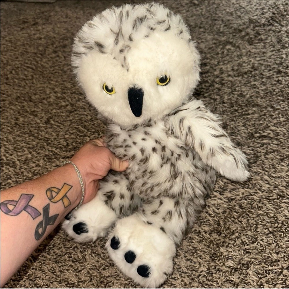 Build-A-Bear Snowy Owl Plush - White and Black
